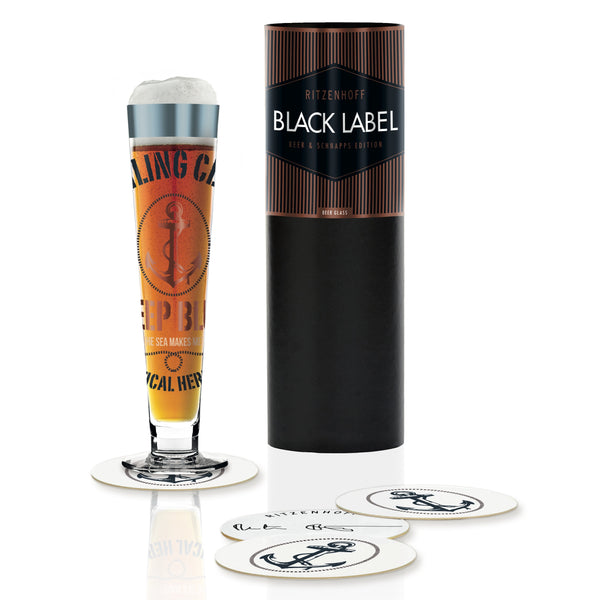 Black Label beer glass R. Berktold 2018 A