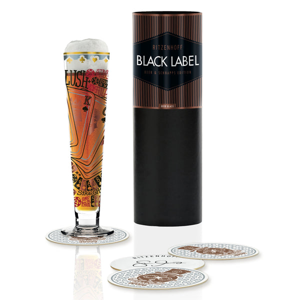 Black Label beer glass S. Morawetz 2018 A