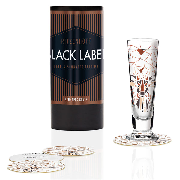 Black Label schnapps glass Kurz Kurz Design 2016 A