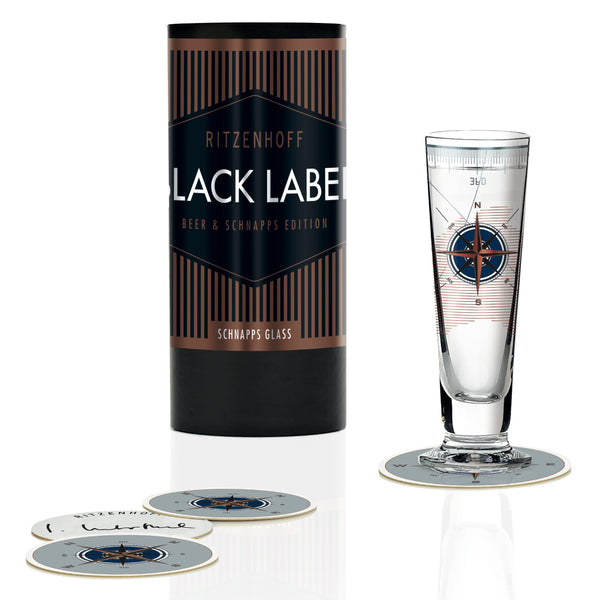 Black Label schnapps glass I. Interthal 2018 A